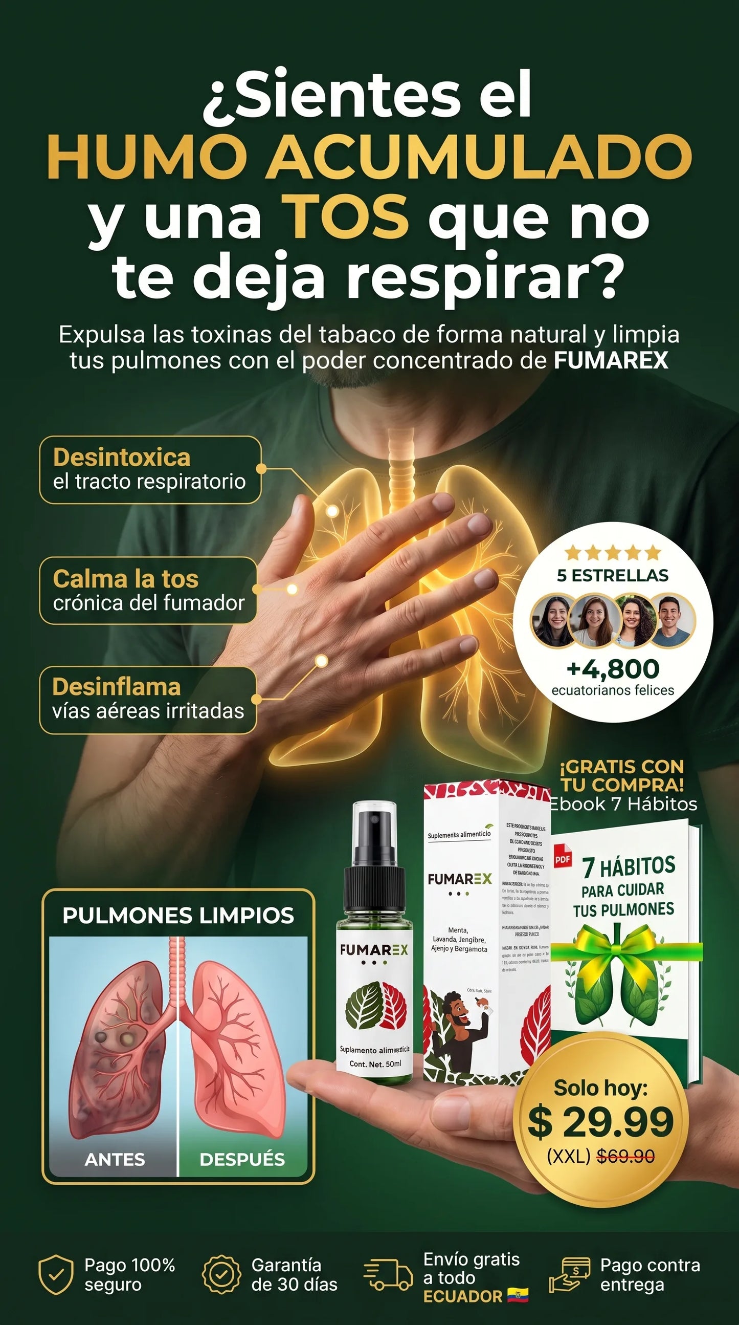 fumarex Tratamiento calma la tos cronica del fumador