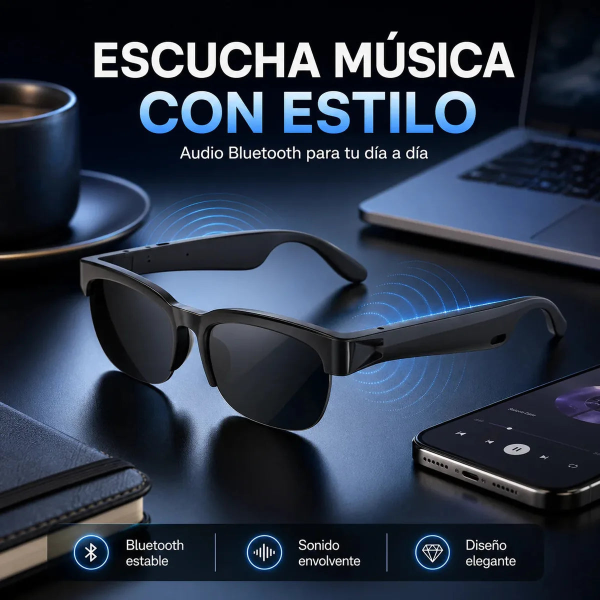Gafas Inteligentes G58 · Audio Bluetooth, Llamadas y Traducción