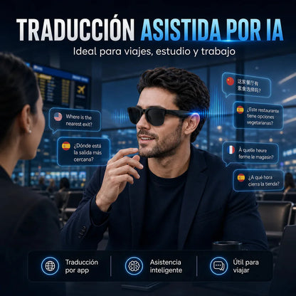 Gafas Inteligentes G58 · Audio Bluetooth, Llamadas y Traducción