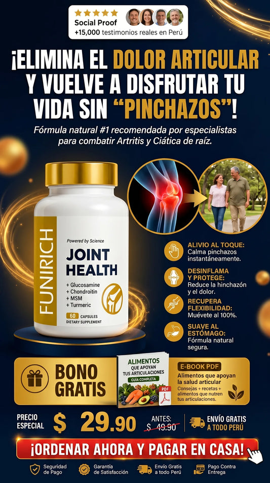 Suplementos para las Articulaciones Funrich®  (120 cápsulas)