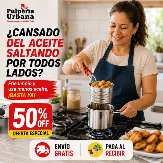 Olla Freidora Premium Acero Inoxidable