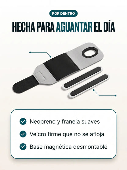 Muñequera Masajeadora con Calor · Alivio para túnel carpiano y tendinitis