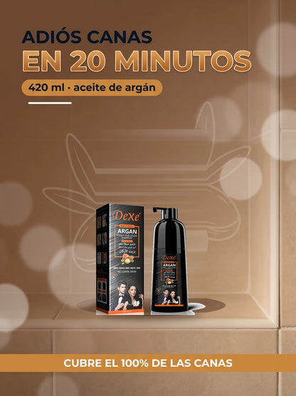 Shampoo cubre canas Dexe Argán 420 ml: adiós canas en 20 minutos