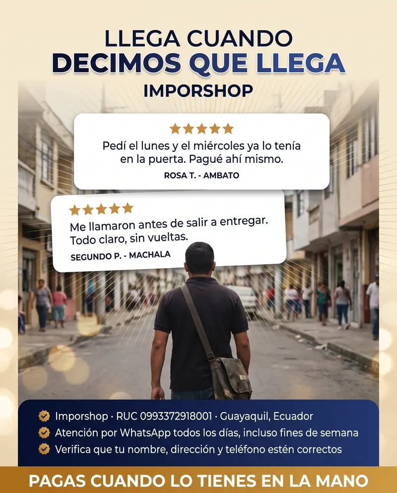 Llega cuando decimos que llega: resenas de entrega, datos legales y atencion por WhatsApp