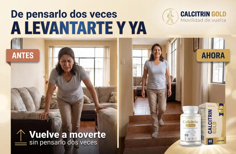 De pensarlo dos veces a levantarte y ya: la misma senora, antes apoyandose en el sillon y ahora bajando las gradas sola