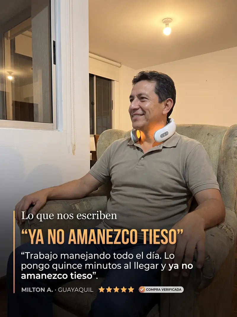 Milton A. de Guayaquil: trabajo manejando todo el dia, lo pongo quince minutos al llegar y ya no amanezco tieso