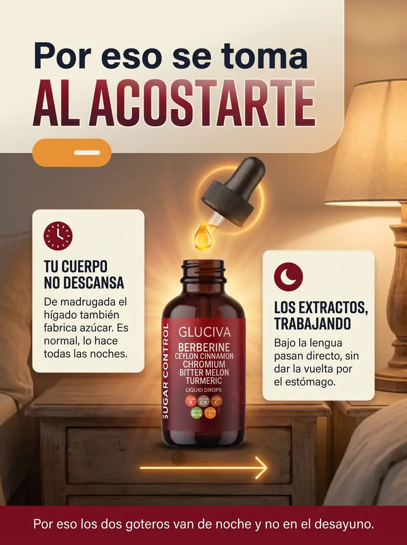 Por eso se toma al acostarte: de madrugada el higado tambien fabrica azucar y bajo la lengua los extractos pasan directo