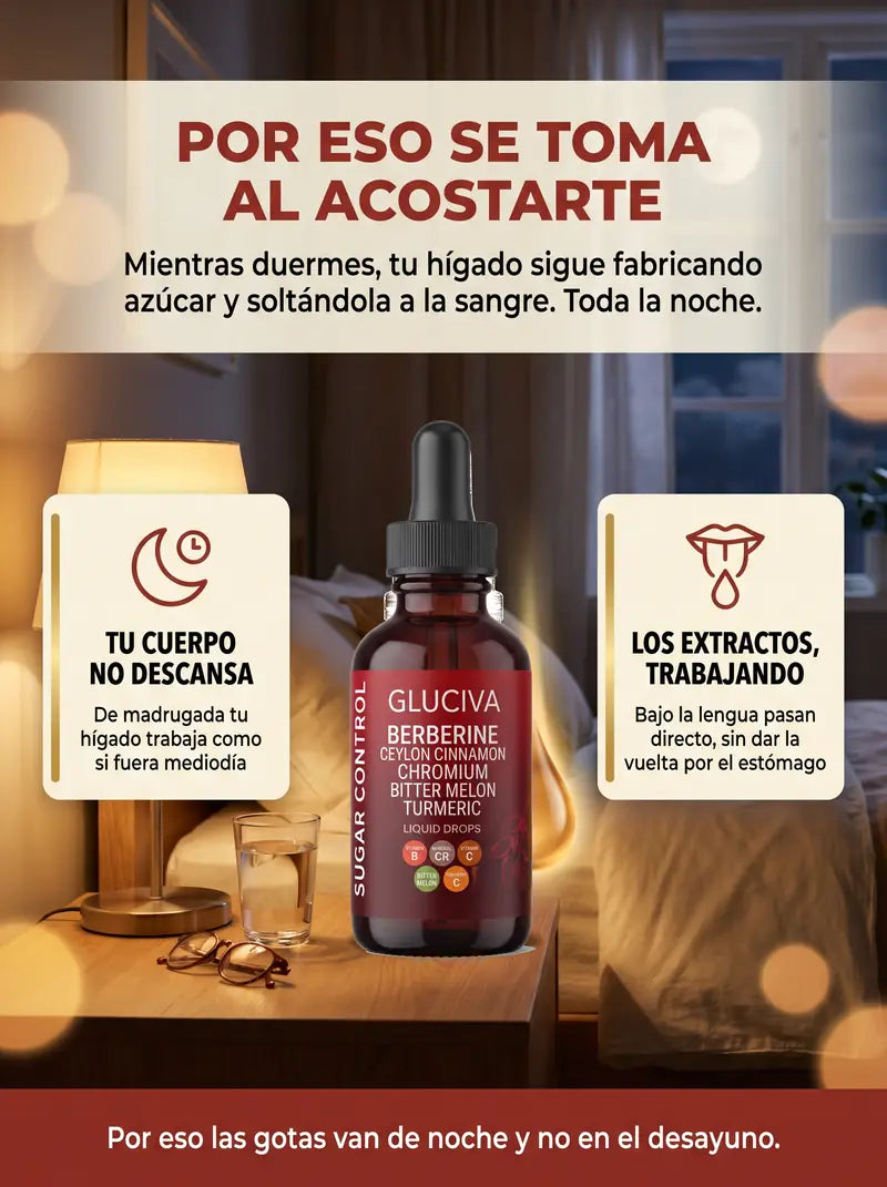 Por eso se toma al acostarte: mientras duermes tu higado sigue fabricando azucar; bajo la lengua los extractos pasan directo