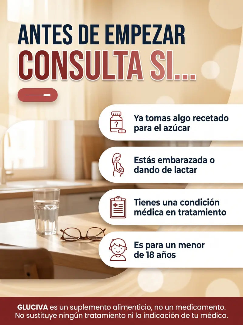 Antes de empezar consulta si ya tomas algo recetado, estas embarazada, tienes una condicion en tratamiento o es para un menor. Es un suplemento, no un medicamento