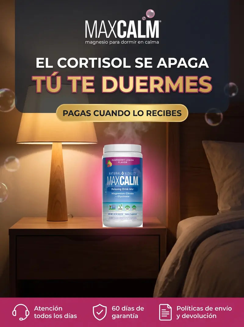 El cortisol se apaga, tu te duermes: pagas cuando lo recibes, atencion todos los dias, 60 dias de garantia