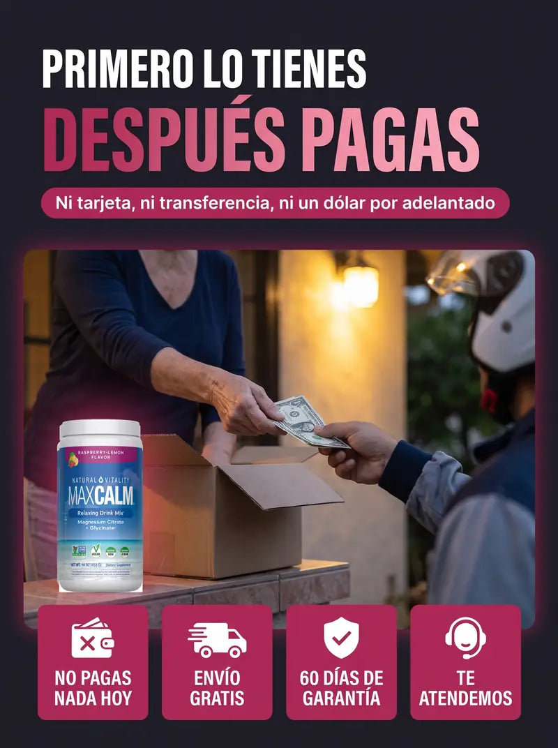 Primero lo tienes y despues pagas: ni tarjeta, ni transferencia, ni un dolar por adelantado; envio gratis y 60 dias de garantia