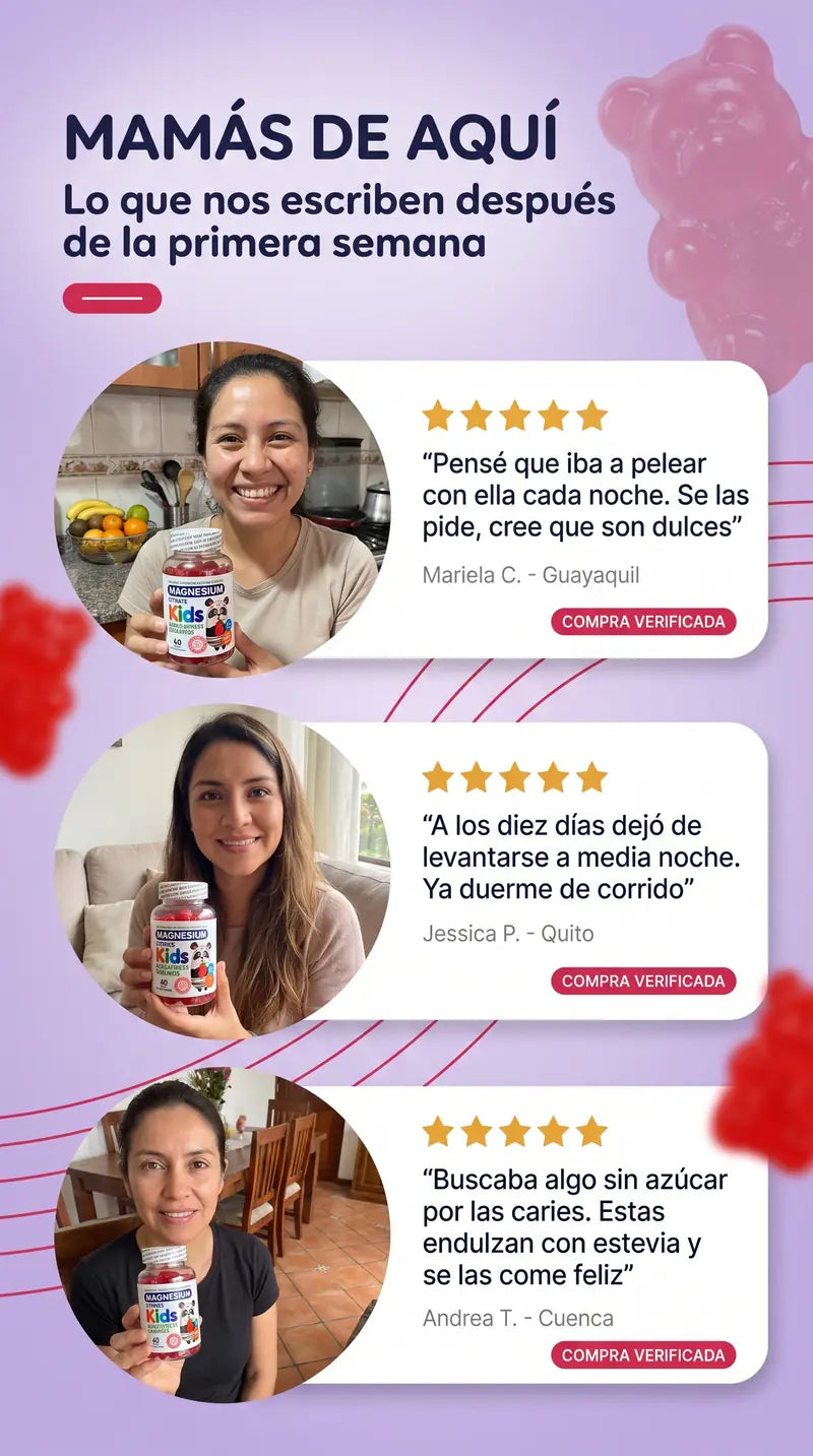Resenas de madres ecuatorianas con el frasco en la mano