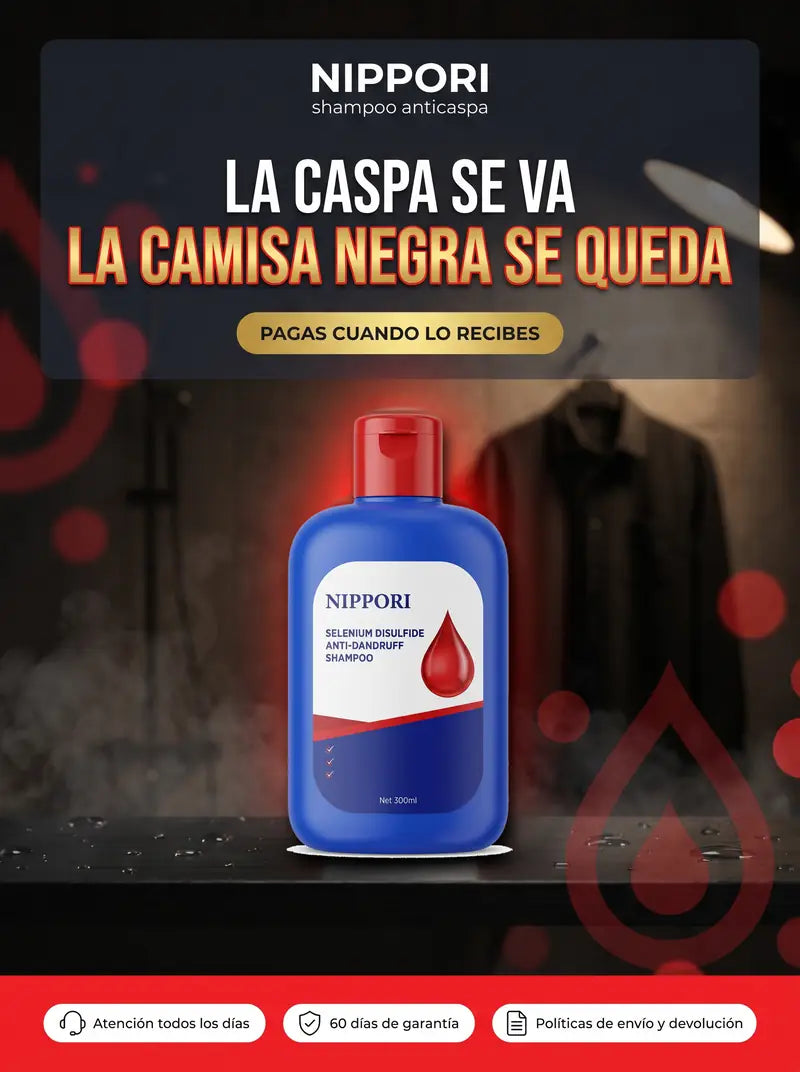 La caspa se va, la camisa negra se queda: pagas cuando lo recibes, atencion todos los dias, 60 dias de garantia