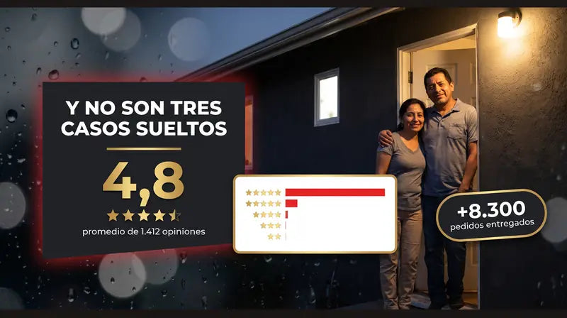 Y no son tres casos sueltos: 4,8 de promedio en 1.412 opiniones y mas de 8.300 pedidos entregados