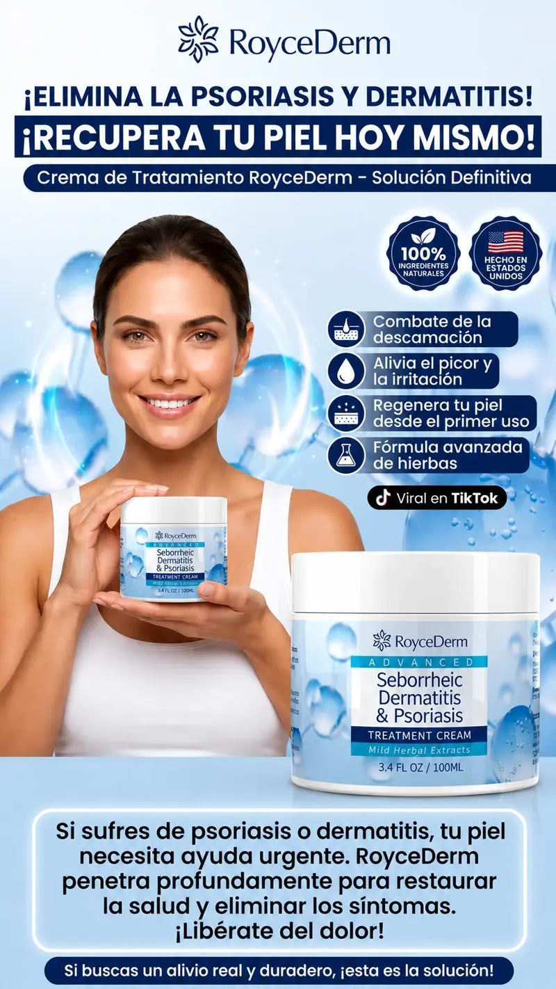 RoyceDerm: elimina la psoriasis y la dermatitis, recupera tu piel hoy mismo