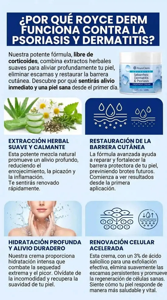 Por que funciona RoyceDerm: extraccion herbal, barrera cutanea, hidratacion y renovacion celular