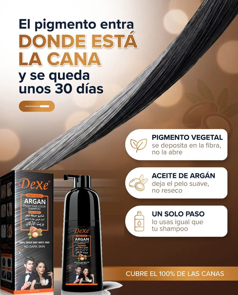 El pigmento entra donde está la cana, sin amoniaco ni agua oxigenada