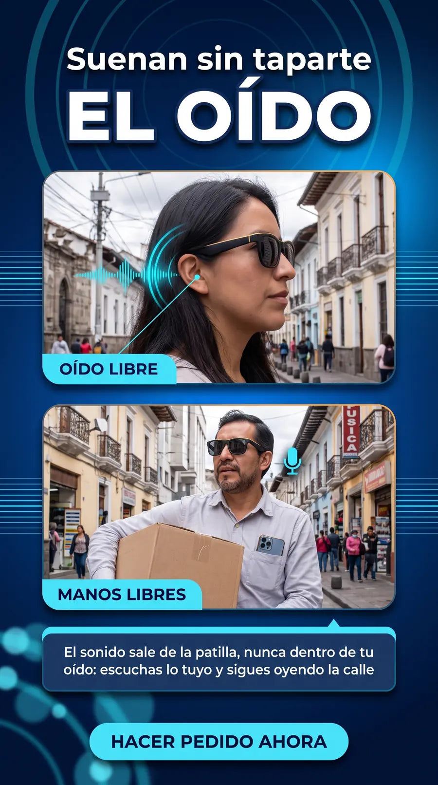 Suenan sin taparte el oido y contestas con las manos ocupadas