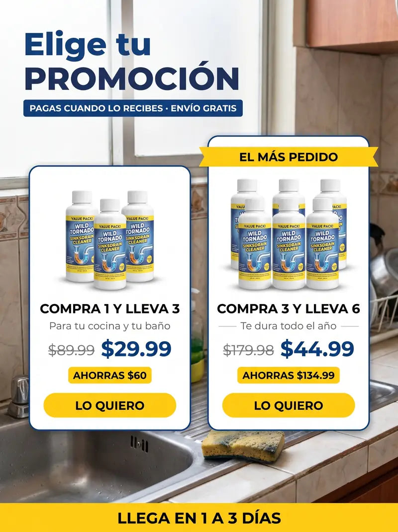 Elige tu promoción: compra 1 y lleva 3 frascos por 29.99, o compra 3 y lleva 6 por 44.99 dólares