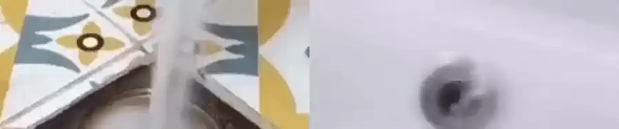 El polvo cayendo en la rejilla del piso y el desagüe de la tina destapándose